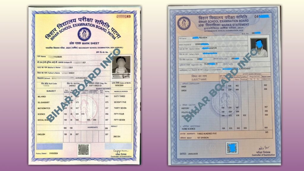 matric inter original marksheet